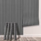 Tarwanear Wood Effect Wallpaper Wood Slat Wallpaper 4 Rolls(20.12m²) Dark Grey Wooden Slat Effect Wall Paper Natural Wooden Slatted Roll for Living Room Bedroom Office Front Desk Feature Wall