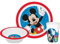 Service de table 3 pièces Mickey Mouse pour enfants – Assiette, bol et tasse réutilisables en polypropylène pour enfants, passe au micro-ondes et au lave-vaisselle pour les repas de 4 ans et plus