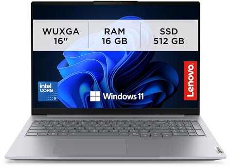 Lenovo - Notebook 16 Pollici ThinkBook 16 Gen 8, PC Portatile Professionale Windows 11 Pro, Intel Core 5 210H, Ram 16GB DDR5, 512GB SSD NVMe, Laptop Thunderbolt 4 Computer Audio Dolby, Espandibile 2TB