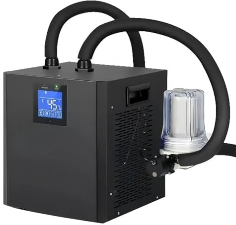 Refrigeratore d'acqua per vasche da bagno di ghiaccio, refrigeratore d'acqua per vasche da bagno di ghiaccio con telecomando e pompa dell'acqua con filtro esterno, per vasche da bagno DoubleWaterPump