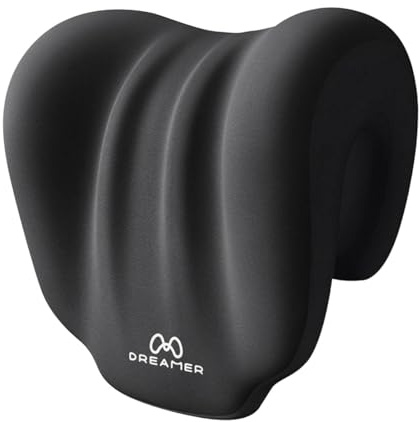 Harilla Nackenkissen für Bürostühle, Memory Foam, Schreibtisch-Schlafkissen, universelles, weiches Mehrzweck-Kopfstützenkissen für Nacken und Rücken, Schwarz