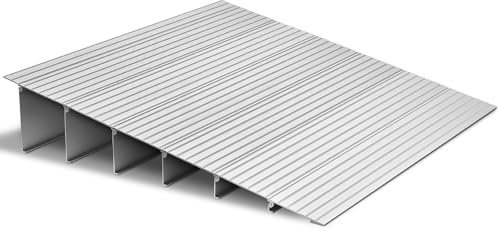 VEVOR Door Threshold Ramp, 6 inch Rise, Aluminum Alloy Threshold Ramp Rated 800 lbs Load Capacity, Handicap Ramps for Home Steps for Wheelchair, Scooters, Power Chairs, Walkers, Bicycle, Tricycle