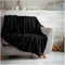 GC Super Soft Luxury Popcorn Textured Throws Fleece Blanket Sofa Bed Warm Large Settee (Double:150Cm x 200Cm, Black)