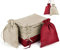 Miavogo 30 x Säckchen zum Befüllen Jutesäckchen Jutebeutel,20 x 15 cm,Stoffbeutel Basteln Kleine Geschenke für Bonbons Lavendel Kräuter,15 x Beige & 15 x Weinrot
