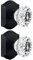 CLCTK Crystal Glass Door Knobs Matte Black (Dummy-2 Pack)