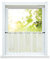 ESLIR Weiße Scheibengardine Bistrogardinen Blickdicht Kurzstore Küche Gardinen mit Blumen Muster Lasercut BxH 120x45cm 1 Stück