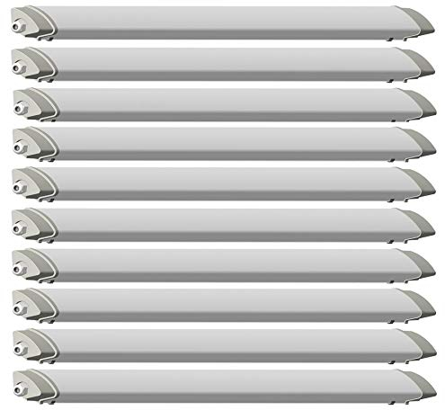 LumenTEC 10x G13 LED Wannenleuchte, LED WerkstattLeuchte, 36W 3600LM 120cm, IP65 LED Feuchtraumleuchte, Kaltweiss 170-250V, 10x KW