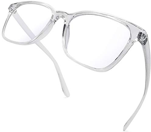 Joopin Blaulichtfilter Brille Herren Damen Blaufilterbrille und Computerbrille mit Blaulichtfilter Blue Light Blocking Glasses for PC TV and Gaming (Klassisch Transparent)