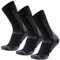 DANISH ENDURANCE Merino Wandersocken, Sommer Trekkingsocken, Unisex, Herren, Damen & Kinder, 3 Paar, Schwarz/Grau, 35-38
