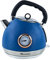 SQ Professional Epoque Electric Kettle with Rose Gold Features & Temperature Display - 2200W - 1.8L Stainless Steel (Blue)