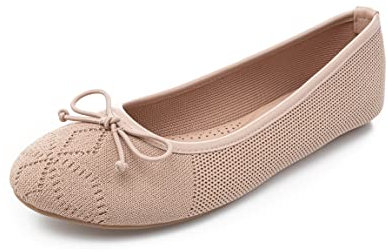 777 Ballerine in Maglia - Scarpe Donna - Ballet Flats (Beige, Size 40)