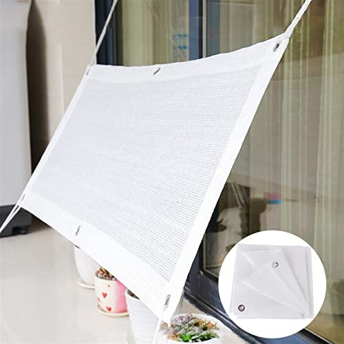 GZGLZDQ Brise-Vue de Balcon Blanc, Encryptage HDPE + UV(Anti-âge), Brise-Vue de Jardin avec Oeillets, Anti-arrachement, Respirant, Résistant Aux Intempéries, pour Balcon Extérieur, Jardin