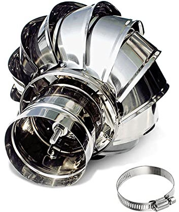 Sombrero de Chimenea,Chimenea Giratorio Capucha Acero Inoxidable 304,A prueba de viento A prueba de lluvia A prueba de polvo,Giratorio Tapa Conducto de Humos Sombrero,No requiere montaje (200mm/7.8in)