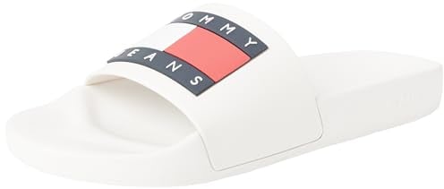 Tommy Jeans Pool Slide Ess Em0Em01191, Ciabatta, Uomo, Bianco (Ecru), 42 EU