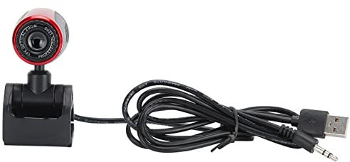 KIMISS USB2.0 avec MIC, Camera Cam 360 Degrés pour Ordinateur Vision Nocturne Webcam HD Webcam Web Dell Ordinateur Plus Petit PC Portable Skype MSN