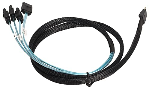 SAS Kabel, SFF 8654 auf 4 SATA 7 Pin Server Festplatten Array Kabel SF 103 Eingebautes Slim SAS, PVC Computerzubehör. (1m / 3.3ft)