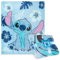 Disney Stitch Fleecedecke für Kinder, Weiche Kuscheldecke 150x130cm (Light Blau Stitch)
