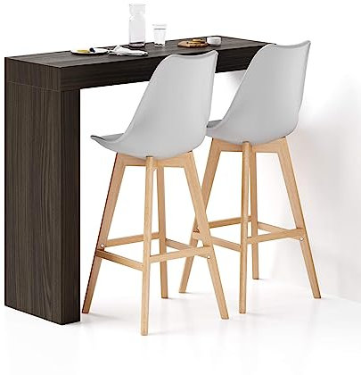 MOBILI FIVER, Evolution Küchenhalbinsel 120x40 Nussbaum, Dunkel, Made In Italy