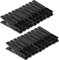 KADAX Lot de 20 pinces à linge en plastique robuste, pinces à chaussettes colorées, pinces résistantes au vent pour l'intérieur et l'extérieur (20 pièces/noir v2)