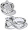 ProTech 2 x Professional Glass Crystal Acrylic Liquid Holder Dish, Dappen Dish Glass Cup with Lid Bowl for Acrylic Powder Monomer Nail Tool, For Mixing Eyebrow Tint, Manicure Tool