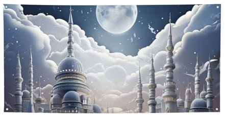 Dream Castle Print Holiday Banner Hanging Resuable Banner Birthday Banner Welcome Banner For Office Christmas Party Farmhouse Decor Supplies