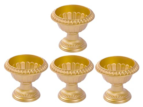 Supvox 4 Stück Europäisches Römisches Becken griechische Einrichtung Kunststoffbehälter Vase Töpfe für Pflanzen römischer Blumentopf Vintage Blumentopf Metall Pflanzenständer Ornamente