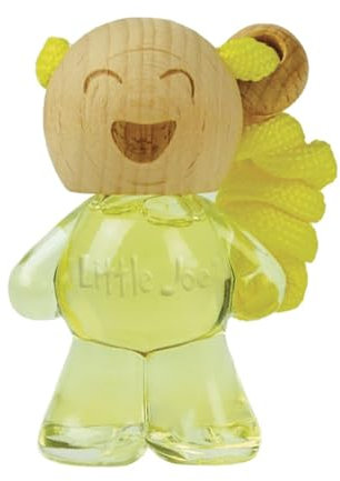 Little Joe Glass Bottle Lufterfrischer, Car Air Freshener +/- 45 Tage frischer Duft im Auto, KFZ, Wohnwagen, Haushalt, Kleiderschrank, Küche etc (Vanille (gelb))