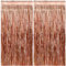 2 Stück Lametta Vorhang Rosegold, 1m x 2m Folien Fransen Lametta Vorhänge, Rosegold Luftschlangen Party Vorhänge für Geburtstag Deko, Party Deko, Hochzeit Deko, Happy Birthday Deko, Baby Shower Deko