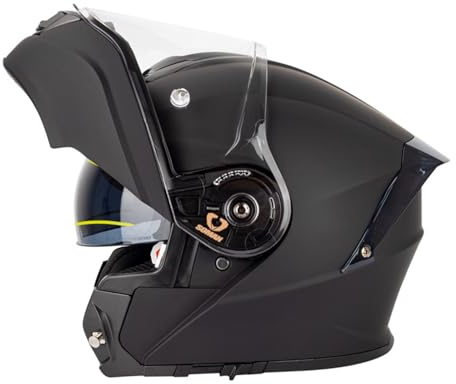 Klapphelm Motorradhelm Motorrad Helm mit Anti-Fog-Doppelvisier Motocross Integralhelm ECE/DOT Zertifiziert Rollerhelm Vollvisierhelm Racing Sturzhelm für Erwachsene Männer und Frauen 3,4XL