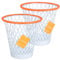 2 PCS Basketball Trash Can,Wastebasket,Basketball gift,4.5 Gallon,Size11x11x12Basketball Hoop,Basketball Holder display,Garbage Can,Basketball Net Waste Basket for Office,Bedroom,Gym,Sport party