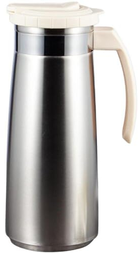 Fituenly Caraffa Termica per caffè in Acciaio Inossidabile Brocca per Bevande Fredde Bollitore per Acqua Domestica Brocca per Bevande Isolata Brocca con Coperchio
