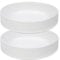Ceramic Cat Bowls,6‘’Cat Food Bowl to Relieve Cat Whisker Fatigue,Pet Food Bowls for Cats and Puppies (White, 6'')