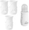 3pcs Bottle Sleeves, 4.72x2.76x2.76in Premium Silicone White Bottle Sleeve Cover for Natural Glass Baby Bottles Anti-Scalding Anti-Fall Compatible with Philips Avent