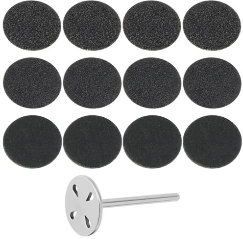 LT Easiyl Disco de Acero Inoxidable para Lijadora de Pies de 15 Mm con 30 Piezas de Repuesto Lima 80 120 180 Grano Disco de Lijado Herramienta de Pedicura Juego de Pedicura Reemplazable