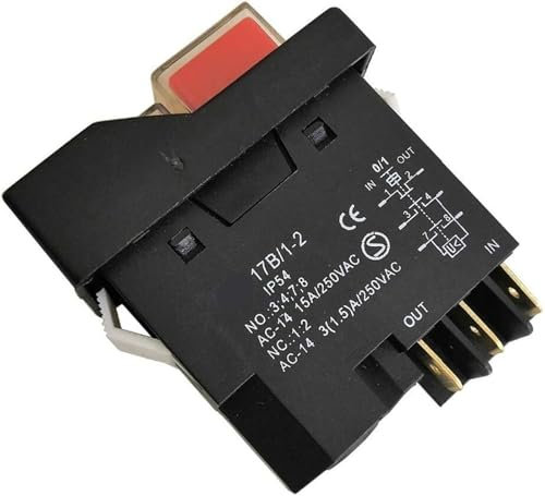 Interrupteur marche/arrêt de machine, interrupteur de fréquence tueur, marche/arrêt marche/arrêt, interrupteur marche/arrêt monophasé, KJD17B 6 broches AC250V 15A interrupteur électromagnétique à bout