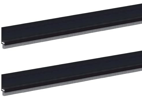 2er-Set BüRstendichtung, BüRstendichtung Selbstklebend, TüRdichtung Selbstklebend Hochdichte 0,1 Mm BüRsten, TüRbodendichtung Tep-Material, Winddicht, Staubdicht Und Insektenfest, 1 M Lang