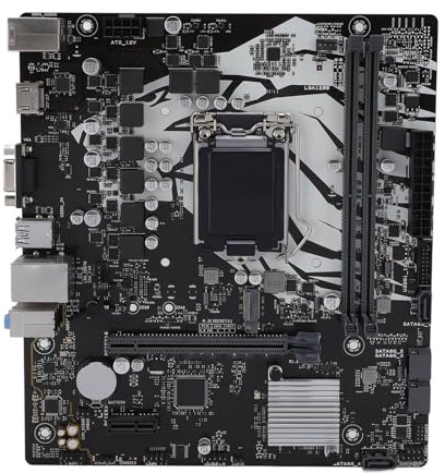 LGA 1200-Gaming-Motherboard, DDR4-3200-MHz-Speicher, M-ATX mit VGA- und HD-Ausgangsports, PCI-E 4.0-Steckplätze, für Core der 11. Bis 10. Generation, Celeron-CPU, M.2-Ports