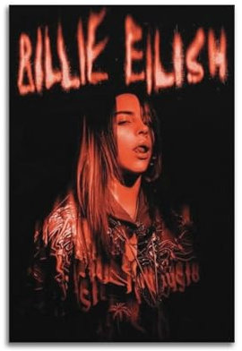 LonGPAN Billie Poster Eilish Music Vintage Cover Poster Dekorative Malerei Leinwand Wandposter und Kunstbild Druck Moderne Familie Schlafzimmer Dekor Poster 30 x 45 cm
