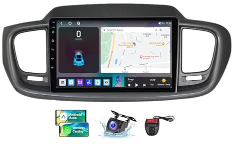 ZZPHKK Android 13 Autoradio für Kia Sorento 3 2014-2017 mit Navi Carplay Android Auto丨9 Zoll Doppel Din Auto Radio Touch Display mit DSP FM AM RDS DAB+ Bluetooth 5.0 Lenkradsteuerung(NF-3)