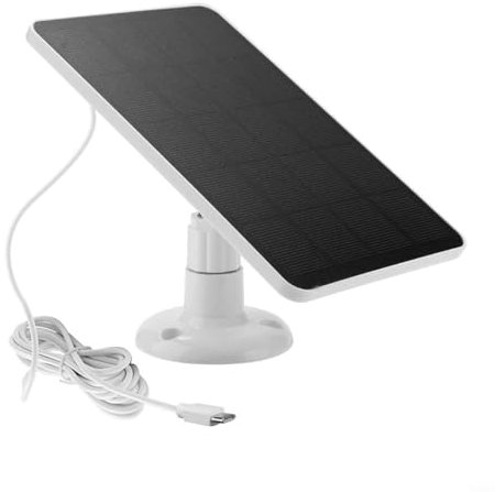 Violiica Outdoor Solar Charging Panel for Blink Camera 4W Weather Resistant Security Camera Power Supply with Adjustable Mounting Bracket 9.84ft Cable(C White)