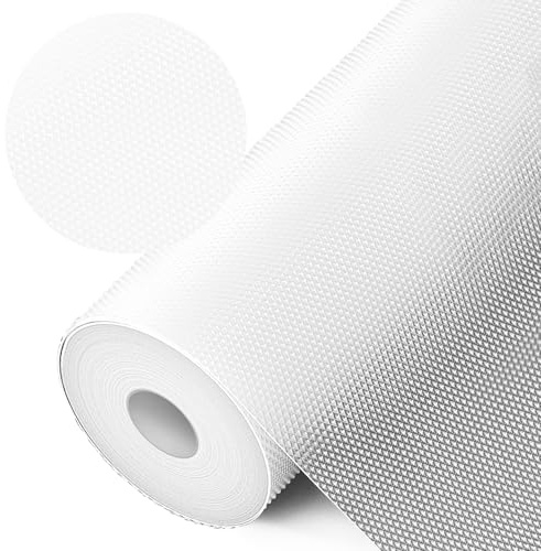 Bcuuozeeing Schubladenmatte 50cm x 500cm EVA-Material Wasserdichtem Antirutschmatte Schubladenmatte Küchenschrankmatte Nicht Klebende für Schubladen Regale Schrank Kühlschrank