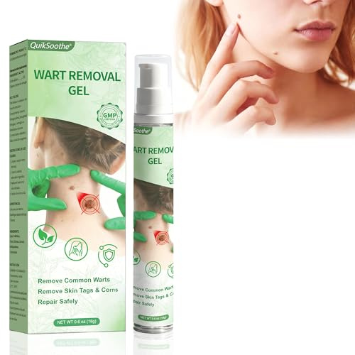 Wart Remover Gel for Body and Hands - Gentle Formula for Warts, Corns, Calluses, and Moles, Suitable for All Skin Types (18g)