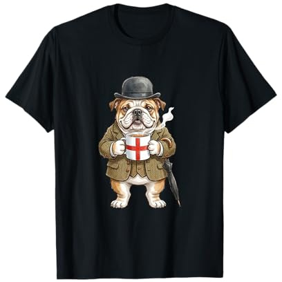 Tasse à café Humoristique en Forme de Chien Bouledogue Anglais T-Shirt