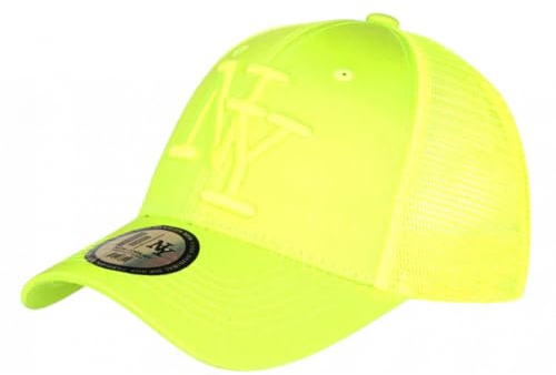NY Cap aus Netzstoff, Neongelb, Trucker, Baseball, Fashion Gybz, Einheitsgröße – Gelb