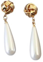 Water drop shape pearl hydrangea long earring female advanced sense French earring retro 2021