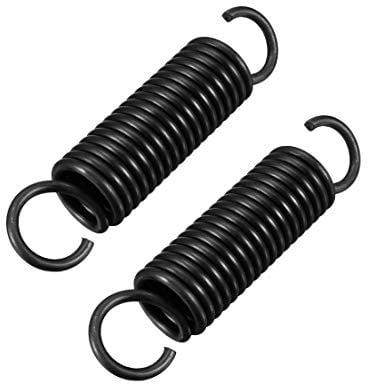 Sourcingmap Extension Spring - 2.5mm Wire Dia, 18mm OD, 80mm Free Length Spring Steel Small Dual Hook Tension Spring 2pcs