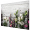 Bilderwelten Magnettafel - Tulpen-Rose Shabby Holzoptik - Memoboard Quer 30cm x 40cm Wandbild Magnettafel Pinnwand Magnetboard Magnetpinnwand Magnetwand Stahl Küche Büro, Größe HxB: 30cm x 40cm