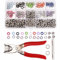 MASUNN 150 Sets De 9,5 mm 10 Colores Anillo De Espiga Prensa Espárragos Broches De Presión Pinzas De Clip Dummy