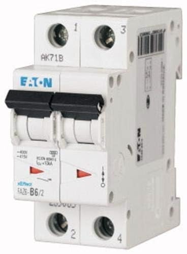 Eaton FAZ6-C16/2 Interrupteur automatique magnétothermique FAZ6, 2P, 16A, courbe C