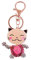 lachineuse - Porte-Clés Chat Japonais avec Strass Brillants - Porte-Bonheur - Chat Japonais Mignon - Objet Kawaii - 5,5 x 4,5 x 2,5 cm - Idée Cadeau Bijou Asiatique Japon - Coloris Rose